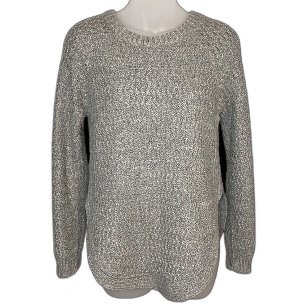 Love by Design Tan Gray Knit Sweater Size Small